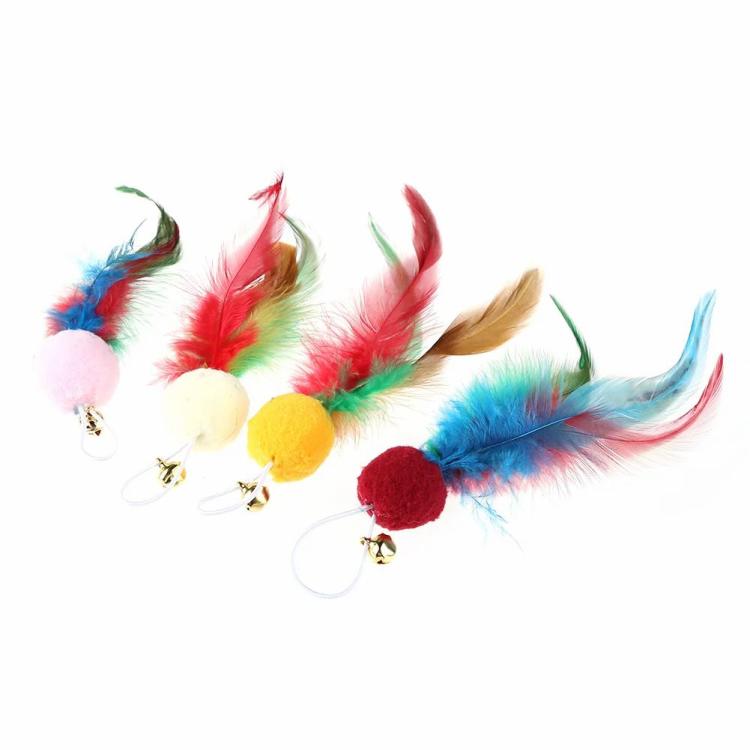 10Pcs Replacement Cat Feather Toys with Bell Cat Teaser Toy Cat Wand Toy Refills  |   Cat Accessories Cat Accessories Cat Accessories