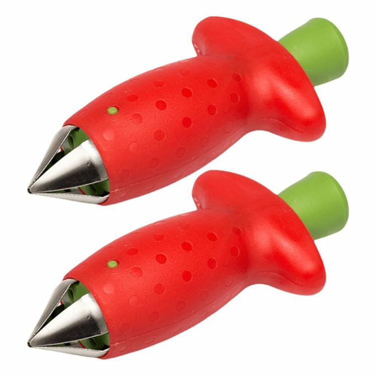 2Pcs Strawberry Corer Stainless Steel Fruit Pedicle Removal Device Kitchen Tool  |   Kitchen Tools Kitchen Accessories Kitchen Tools