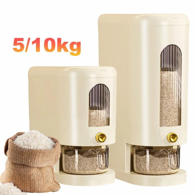 5/10KG Automatic Rice Dispenser Keep Dry Fresh Sealed Rice Bucket Large Capacity  |   Kitchen Storage Kitchen Storage Kitchen Storage