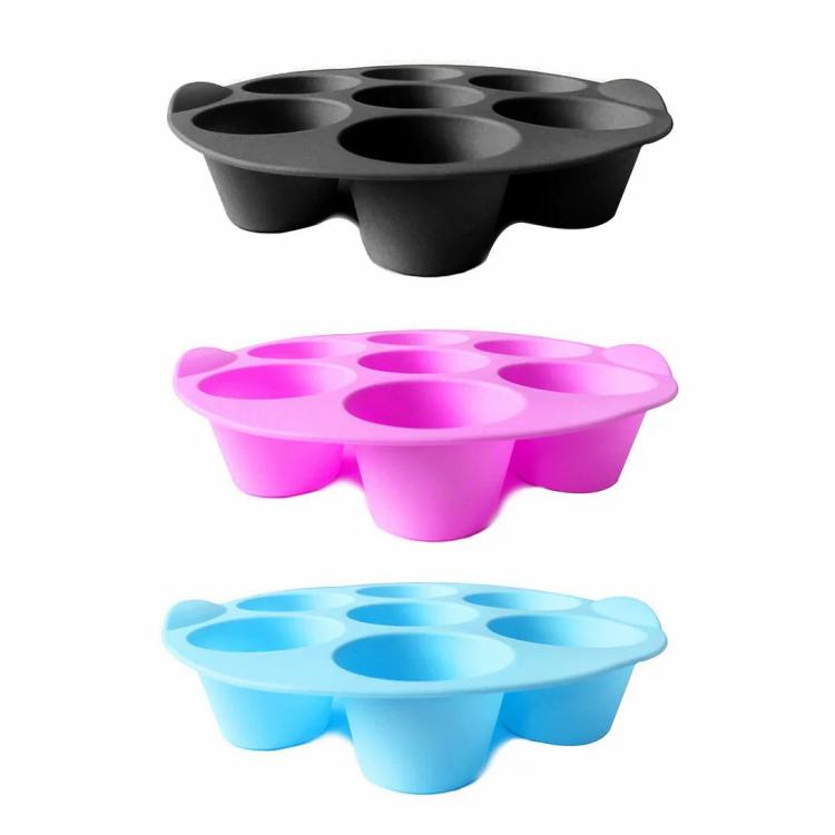 7-Hole Air Fryer Muffin Pans Round Silicone Cake Mold Bakeware Kitchen Tools  |   Baking Accessories Baking Accessories Baking Accessories