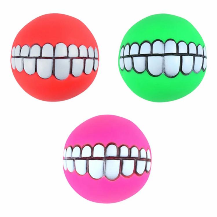 8cm Dog Teeth Cleaning Chewing Toys Funny Squeaky Sound Ball Toys Pet Products  |   Pets Bag & Toy Pet Products Pets Bag & Toy