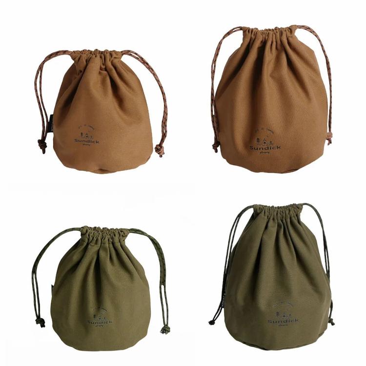 Camping Drawstring Bags Canvas Sundries Storage Bag Tableware Organizer  |   Outdoor Storage Outdoor Storage Camel/Olive Green