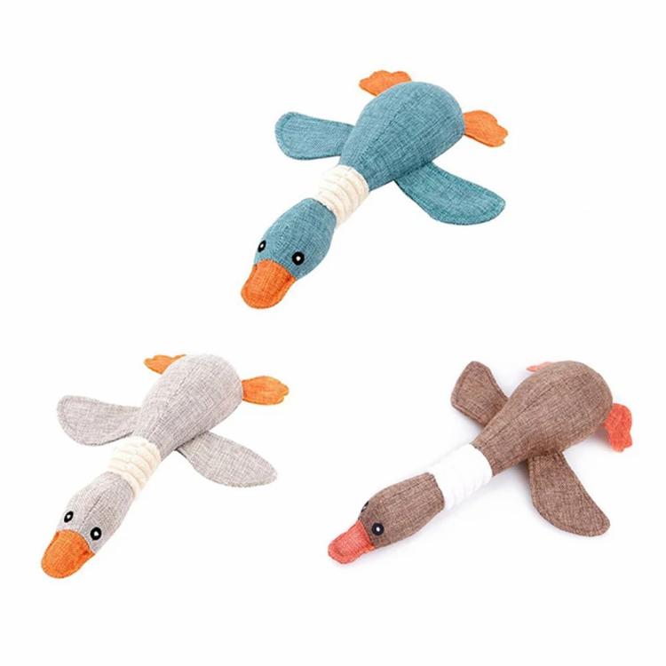 Cute Dog Plush Toy Bite Resistant Pet Goose Chew Toy for Small Middle Large Dogs  |   Pets Bag & Toy Pet Products Blue