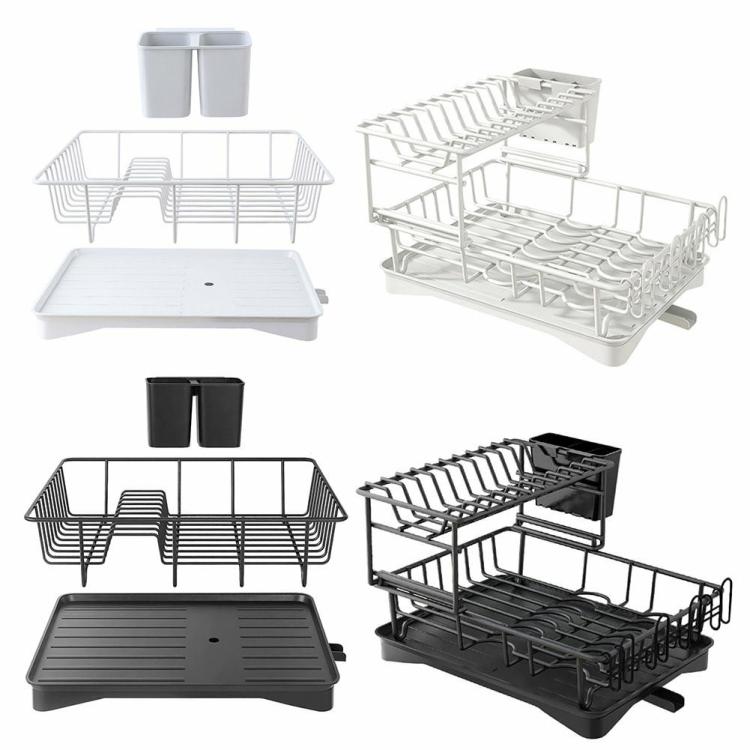 Double-layer Bowl Drying Rack Large Capacity Dish Drying Rack for Cup Bowl Plate  |   Household Appliances Home Appliances Household Appliances