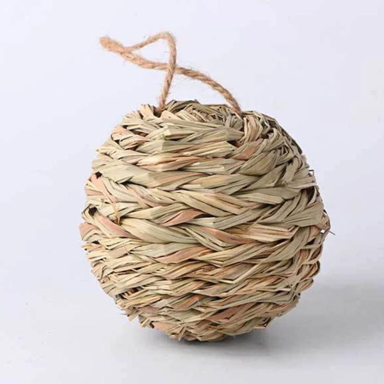 Natural Straw Bird Nest Hanging Handwoven Outdoor Breeding Round Birdhouse  |   Bird Accessories Bird Accessories Bird Accessories