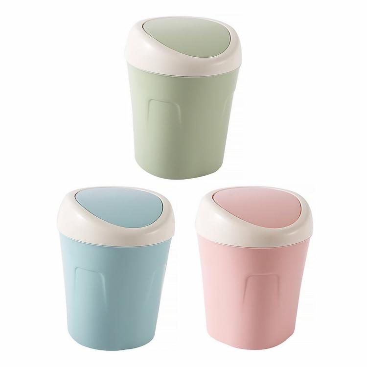 Desktop Mini Trash Can Desk Swing Lid Trash Can for Tabletop Coffee Table  |   Indoor Storage Indoor Storage Indoor Storage