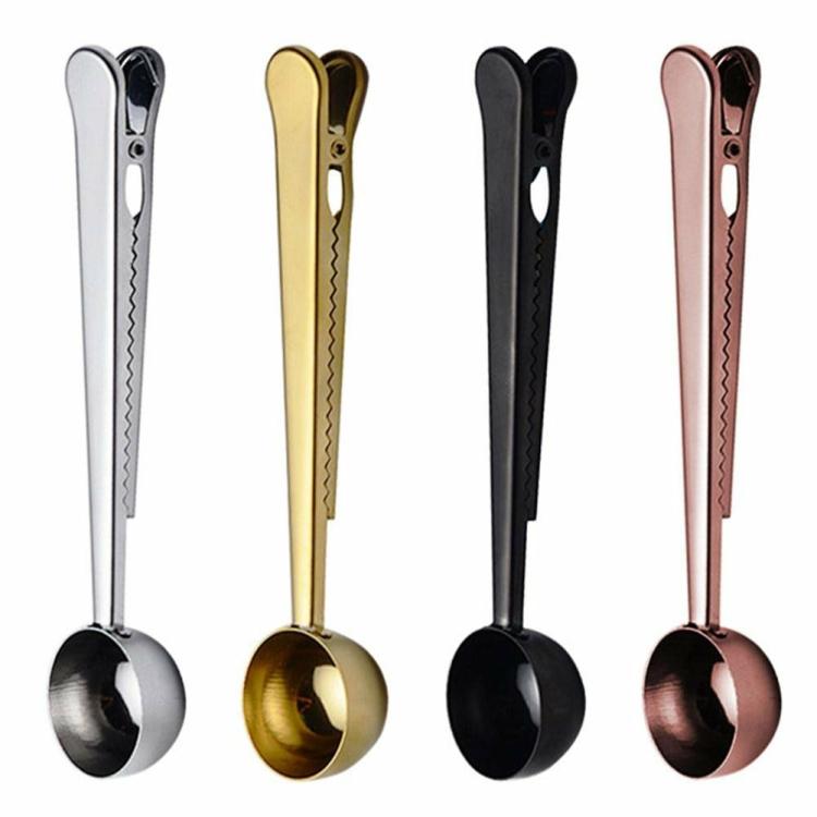 Coffee Spoon with Clip Coffee Measuring Spoon 2 in 1 Long Handle for Bag Sealing  |   Coffee Supplies Coffee Supplies Coffee Supplies